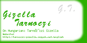 gizella tarnoczi business card